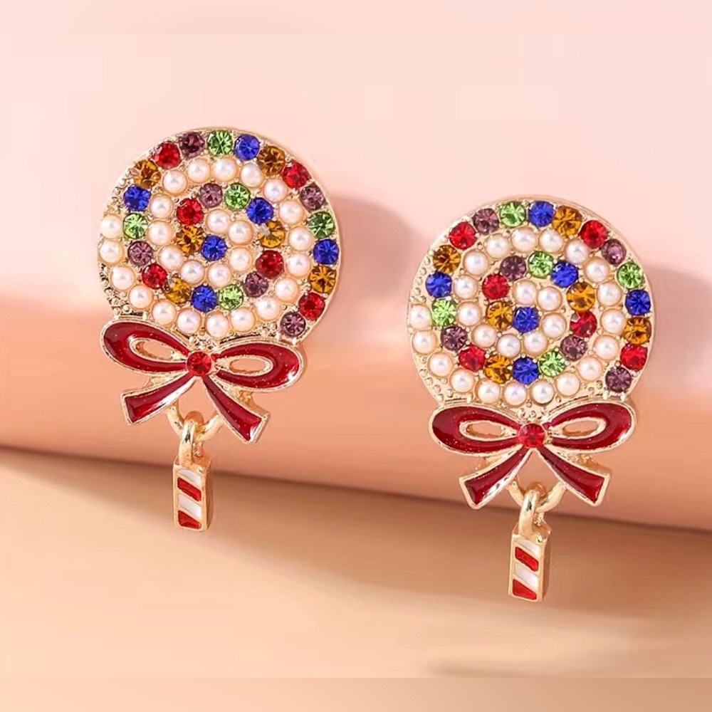 🍭Jewelled and Pearl Swirl Lollipop Earrings